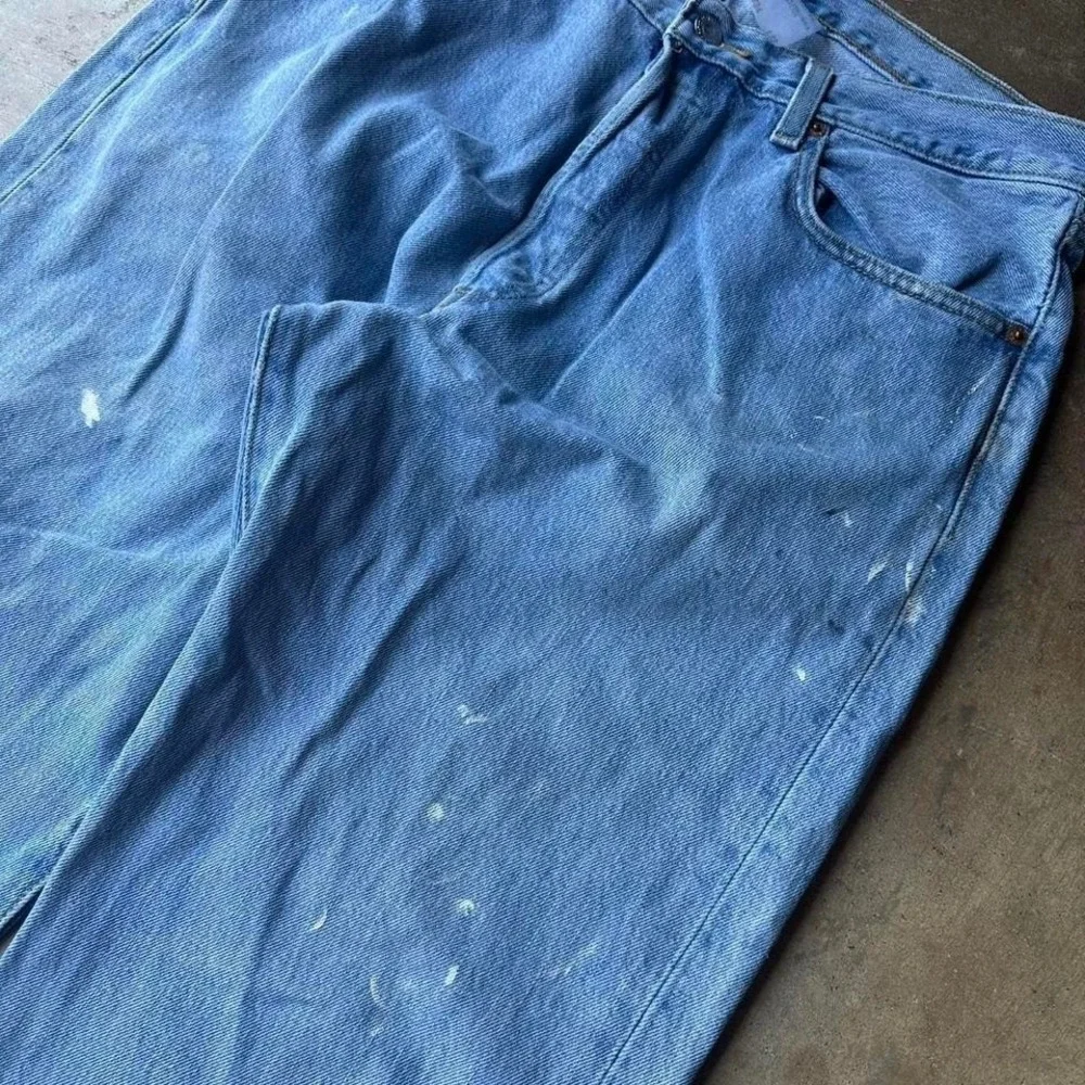 Vintage Levi's 501 xx distressed painted jeans y2k 2000s size 32x30